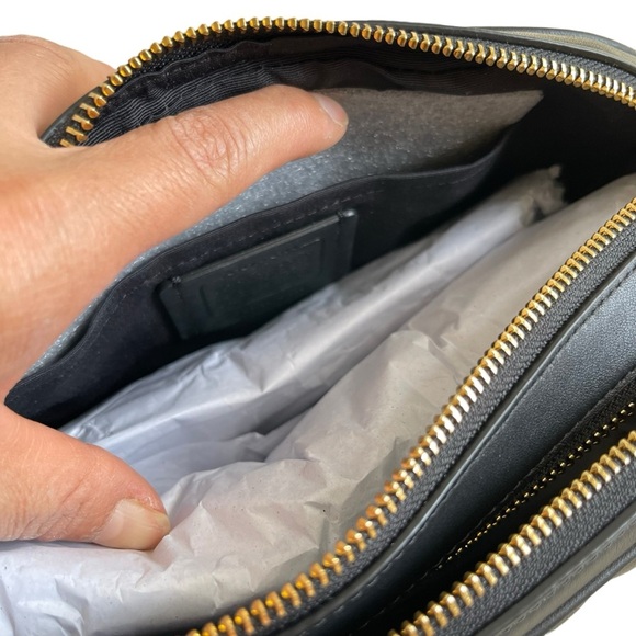 Coach Jes Crossbody Bag with Puffy Linear Quilting C1569 Black Gold Hardware - Picture 14 of 15